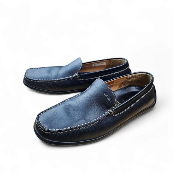 New GEOX Respira Men's Black Leather Slip-on Driving Loafer Size EU44 /US11 - Picture 12 of 12